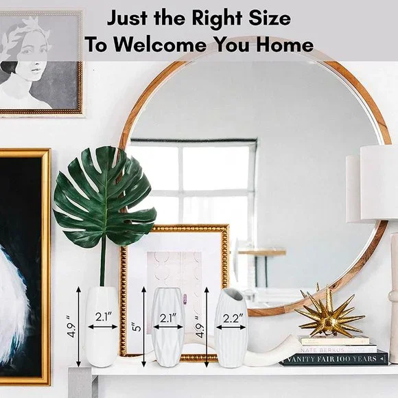 New 3 Ceramic Flower Vase Set Rustic Decor - Picture 3 of 6